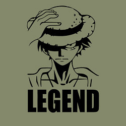 Свитшот хлопковый мужской Луффи Легенда One Piece, цвет: авокадо — фото 2