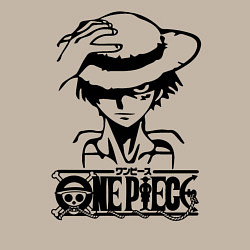 Свитшот хлопковый мужской Луффи пират Соломенной шляпы, цвет: миндальный — фото 2