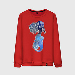 Свитшот хлопковый мужской Русалка, цвет: красный