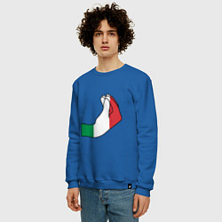 Свитшот хлопковый мужской Италия, цвет: синий — фото 2
