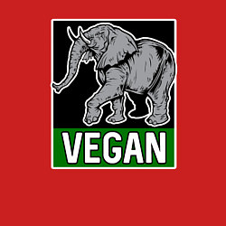 Свитшот хлопковый мужской Vegan elephant, цвет: красный — фото 2