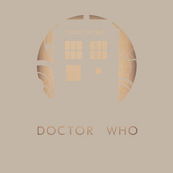 Свитшот хлопковый мужской Тардис - Доктор Кто, цвет: миндальный — фото 2