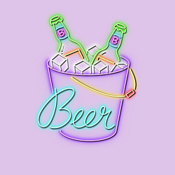 Свитшот хлопковый мужской Ice Beer, цвет: лаванда — фото 2