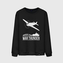 Свитшот хлопковый мужской WAR THUNDER ВАР ТАНДЕР, цвет: черный