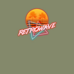 Свитшот хлопковый мужской Retrowave style, цвет: авокадо — фото 2