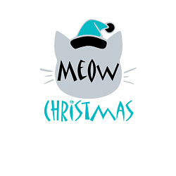 Свитшот хлопковый мужской Meow Christmas, цвет: белый — фото 2