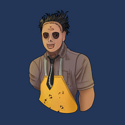 Свитшот хлопковый мужской Dead by daylight Кожаное лицо, цвет: тёмно-синий — фото 2