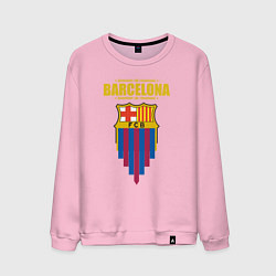 Свитшот хлопковый мужской Барселона Испания, цвет: светло-розовый