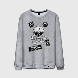 Свитшот хлопковый мужской Как у КНЯZZя Король и Шут, цвет: меланж