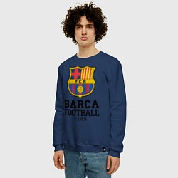 Свитшот хлопковый мужской Barcelona Football Club, цвет: тёмно-синий — фото 2