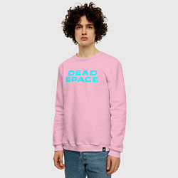 Свитшот хлопковый мужской DEAD SPACE МЁРТВЫЙ КОСМОС, цвет: светло-розовый — фото 2