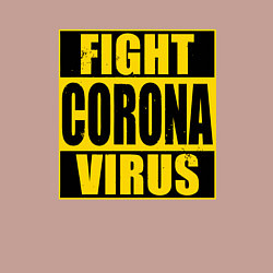 Свитшот хлопковый мужской Fight Corona Virus, цвет: пыльно-розовый — фото 2