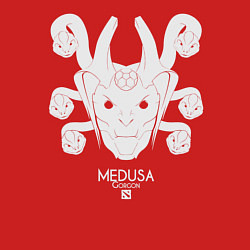 Свитшот хлопковый мужской Medusa из Доты 2, цвет: красный — фото 2