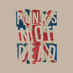 Свитшот хлопковый мужской Punks not dead, цвет: миндальный — фото 2