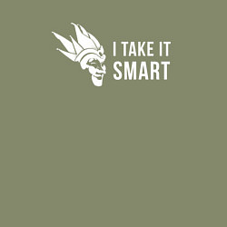 Свитшот хлопковый мужской I Take It Smart, цвет: авокадо — фото 2