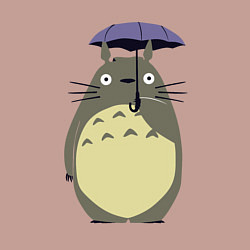 Свитшот хлопковый мужской Тоторо под зонтом, цвет: пыльно-розовый — фото 2