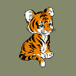 Свитшот хлопковый мужской Little Tiger, цвет: авокадо — фото 2