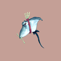 Свитшот хлопковый мужской Электрический скат с молниями, цвет: пыльно-розовый — фото 2