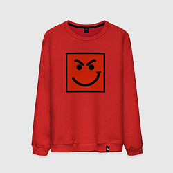 Свитшот хлопковый мужской BON JOVI HAVE A NICE DAY SMILE LOGO, цвет: красный