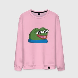 Свитшот хлопковый мужской Pepe happy Пепе хеппи, цвет: светло-розовый