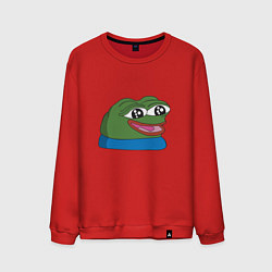 Свитшот хлопковый мужской Pepe happy Пепе хеппи, цвет: красный