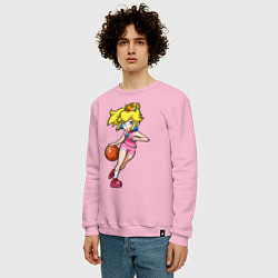 Свитшот хлопковый мужской Peach Basketball, цвет: светло-розовый — фото 2