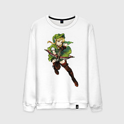 Свитшот хлопковый мужской Zelda1, цвет: белый
