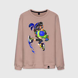 Свитшот хлопковый мужской Splatoon B, цвет: пыльно-розовый