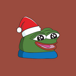 Свитшот хлопковый мужской Pepe, pepe happy, Пепе хеппи, pepe happy new year, цвет: кирпичный — фото 2