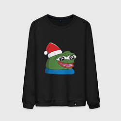 Мужской свитшот Pepe, pepe happy, Пепе хеппи, pepe happy new year