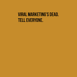 Свитшот хлопковый мужской Viral marketing is dead, цвет: горчичный — фото 2