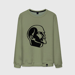 Свитшот хлопковый мужской Ленин Владимир Ильич, цвет: авокадо