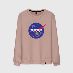 Свитшот хлопковый мужской Pepe Pepe space Nasa, цвет: пыльно-розовый