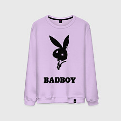 Свитшот хлопковый мужской BAD BOY PLAYBOY, цвет: лаванда