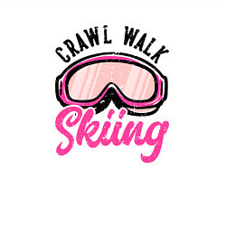 Свитшот хлопковый мужской CRAWL WALK SKIING, цвет: белый — фото 2