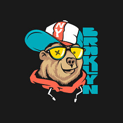 Свитшот хлопковый мужской Brooklyn Bear, цвет: черный — фото 2