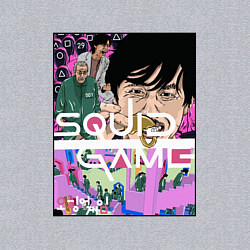Свитшот хлопковый мужской ПОСТЕР POSTER SQUID GAME, цвет: меланж — фото 2