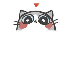 Свитшот хлопковый мужской Котя влюбился, цвет: белый — фото 2