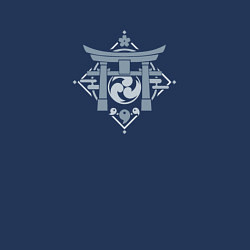 Свитшот хлопковый мужской Genshin Impact - Инадзума, цвет: тёмно-синий — фото 2