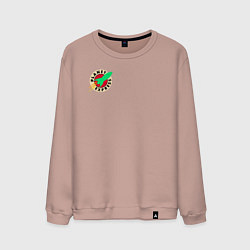 Свитшот хлопковый мужской Футурама - Межпланетный экспресс, цвет: пыльно-розовый
