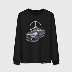 Свитшот хлопковый мужской Mercedes AMG motorsport, цвет: черный