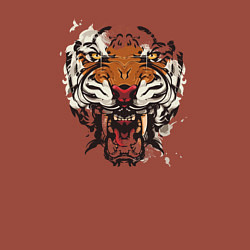 Свитшот хлопковый мужской Angry Tiger watercolor, цвет: кирпичный — фото 2