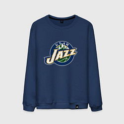 Свитшот хлопковый мужской Юта Джаз, цвет: тёмно-синий