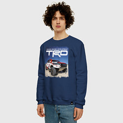 Свитшот хлопковый мужской Toyota Racing Development, desert, цвет: тёмно-синий — фото 2