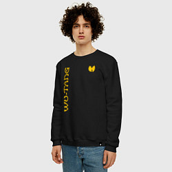 Свитшот хлопковый мужской WU TANG CLAN LOGO YELLOW, цвет: черный — фото 2