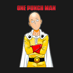 Свитшот хлопковый мужской Сайтама безразличие One Punch-Man, цвет: черный — фото 2