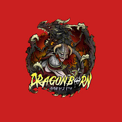 Свитшот хлопковый мужской TES SKYRIM DOVAHKIN FUS RO DAH, цвет: красный — фото 2