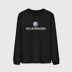 Свитшот хлопковый мужской VOLKSWAGEN LOGO, цвет: черный