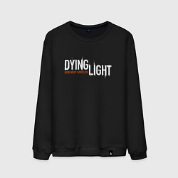 Свитшот хлопковый мужской GOOD NIGHT AND GOOD LUCK DYING LIGHT, цвет: черный