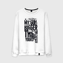 Свитшот хлопковый мужской BlackGun, цвет: белый